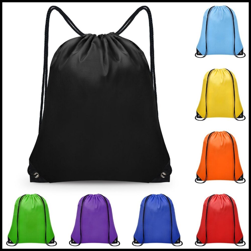Drawstring Backpack Set Lightweight Durable Polye… - image 1